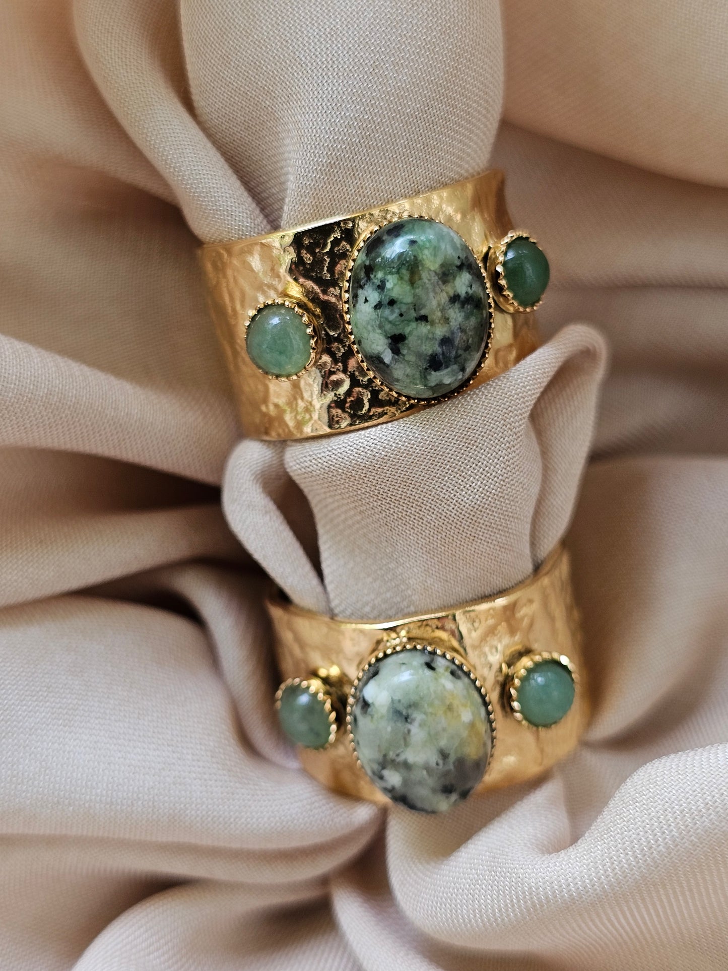 Bague Carmen Ajustable ( vert sapin )