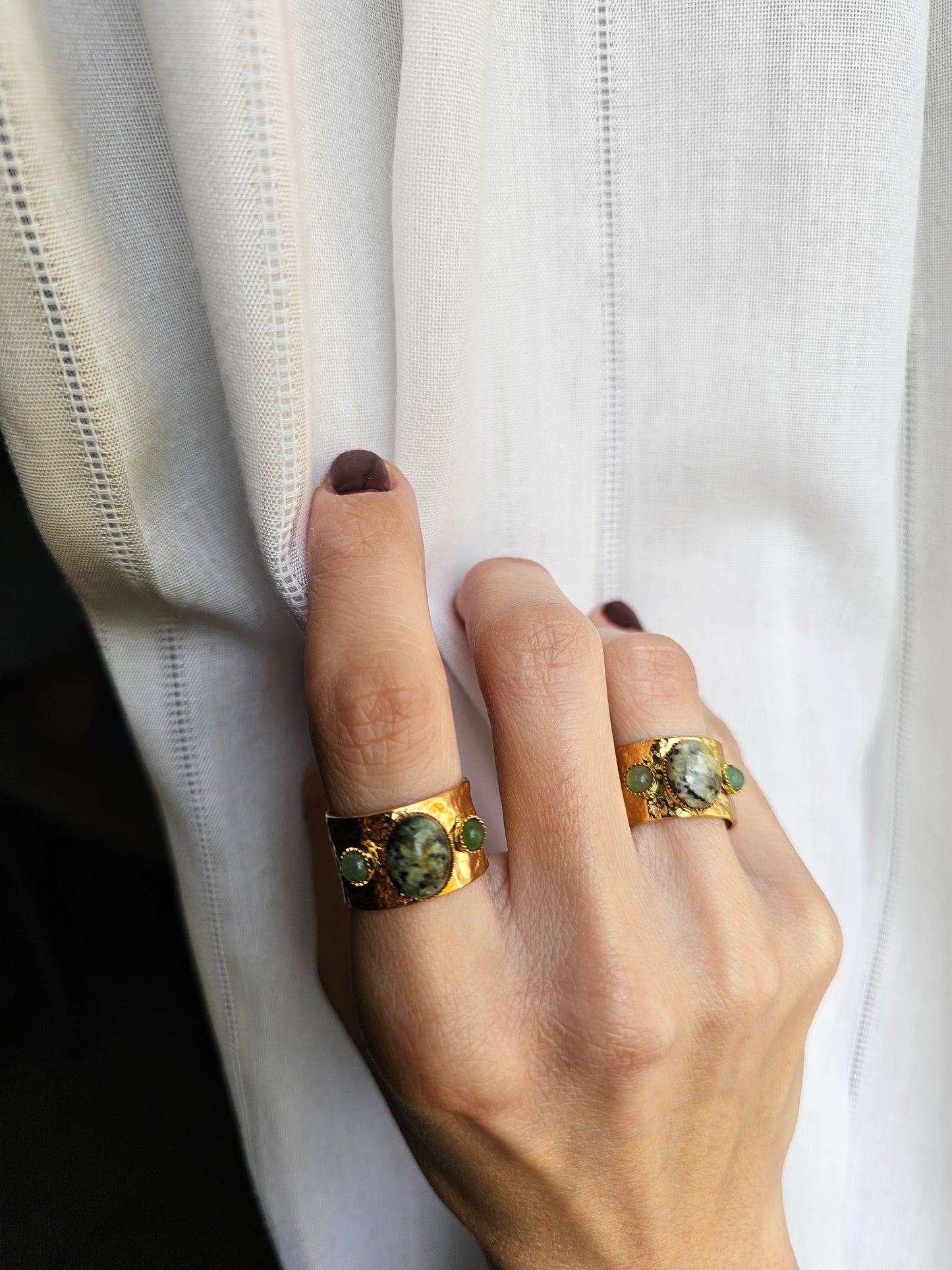 Bague Carmen Ajustable ( vert sapin )