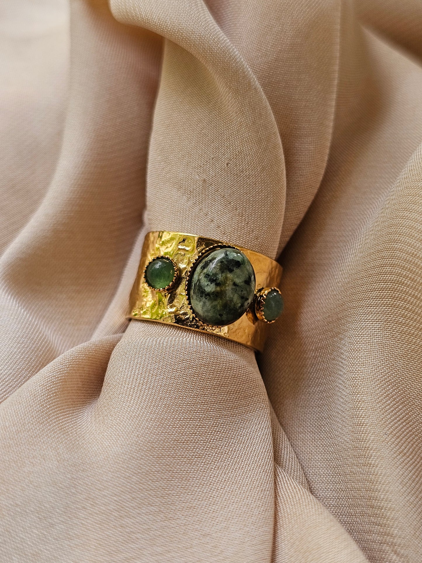 Bague Carmen Ajustable ( vert sapin )