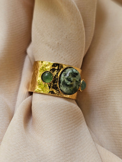 Bague Carmen Ajustable ( vert sapin )